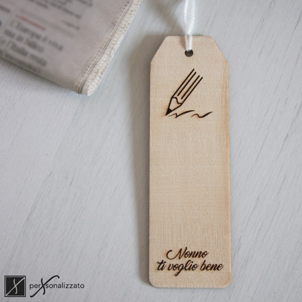 WOODEN BOOKMARK WITH PEN